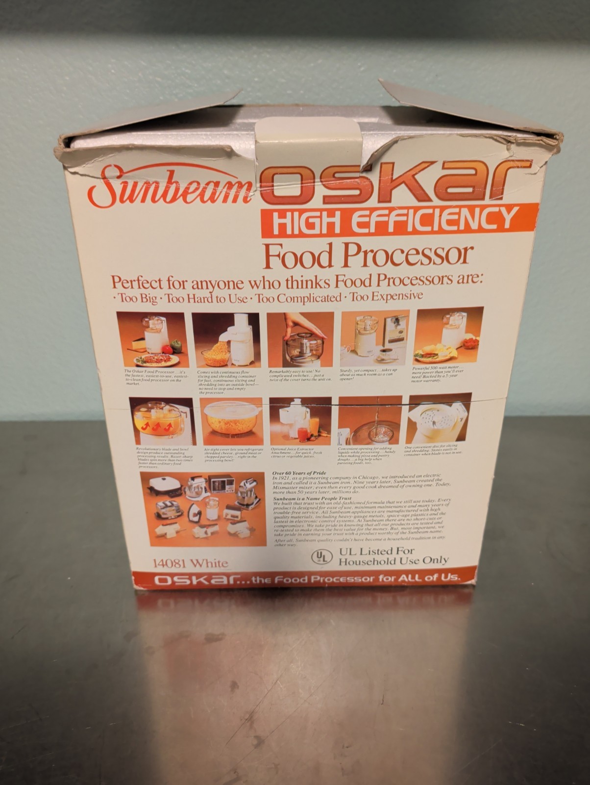 Sunbeam Oskar High Efficiency Food Processor 14081 White gallery