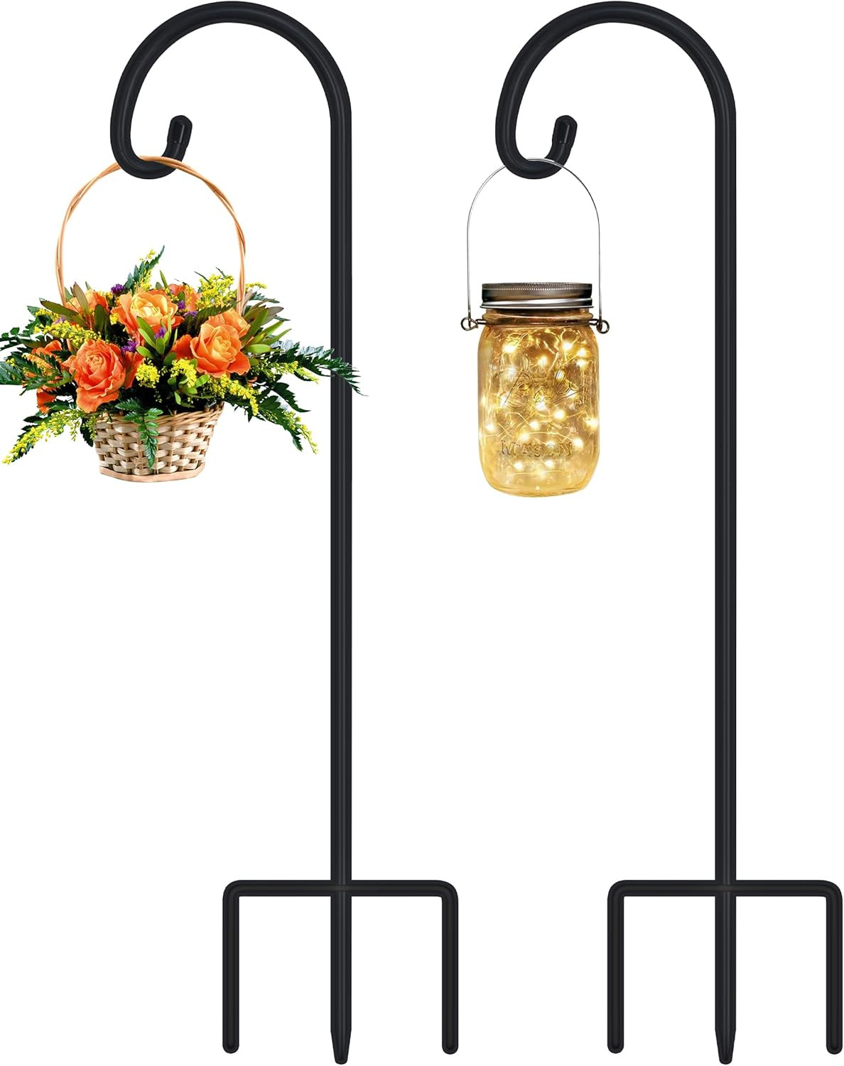 FEED GARDEN Adjustable 32 Inch Small Shepherds Hooks for Outdoor, Garden Hooks f gallery