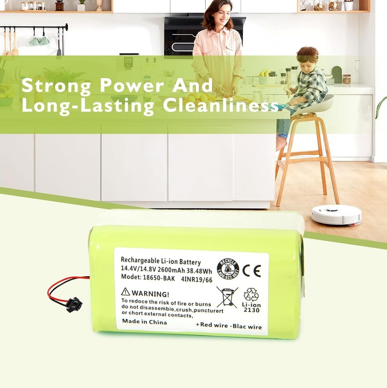 Robot Vacuum Replacement Battery 14.4V 2600mAh for Ecovacs Deebot Eufy Robovac gallery
