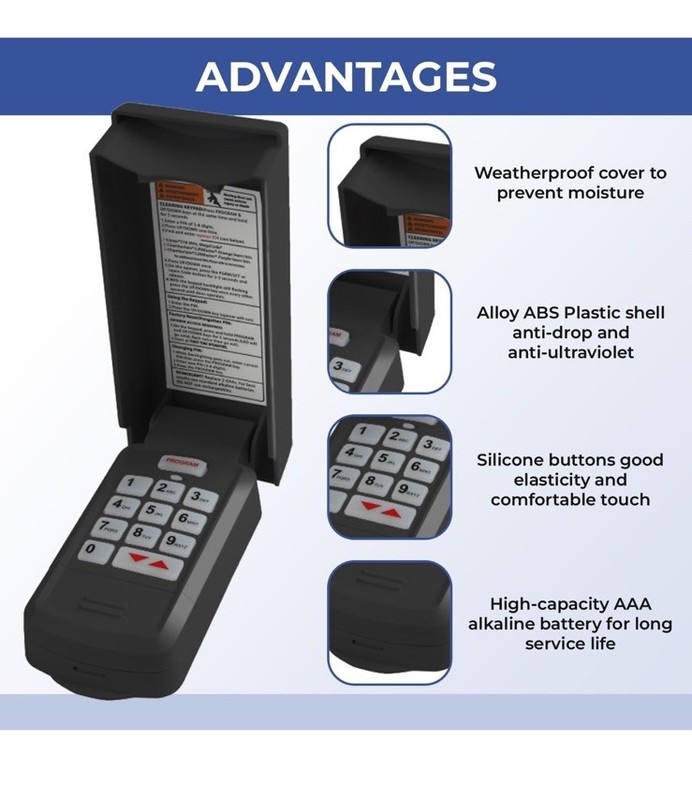 Universal Garage Door Wireless Entry Keypad System - For GUK-R gallery