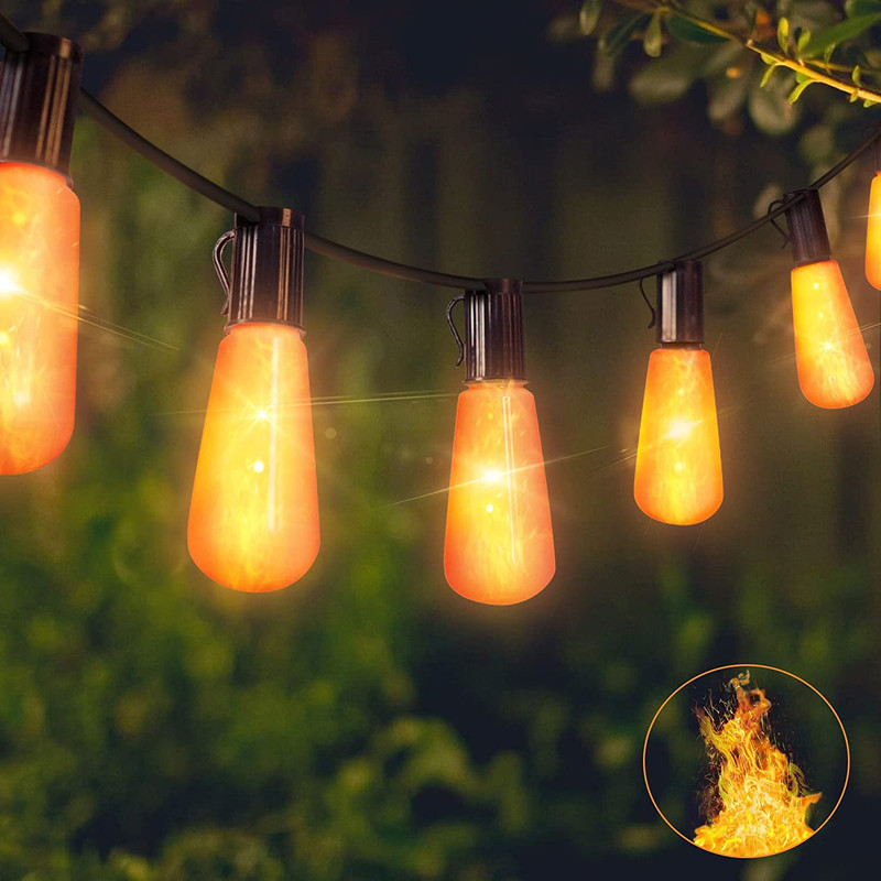 Mimigogo Flickering Flame String Lights22ft 20led String Lights For Outsideplug gallery