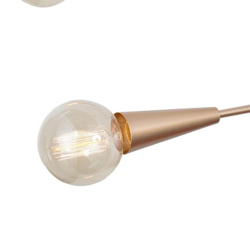 Uolfin Transitional Dining Room Chandelier 31 in. Modern Sputnik 6-Light Brass gallery
