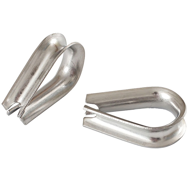 Egg Shape Wire Rope Thimble Stainless Steel Wire Grips Clamp Clips Rope Cable gallery