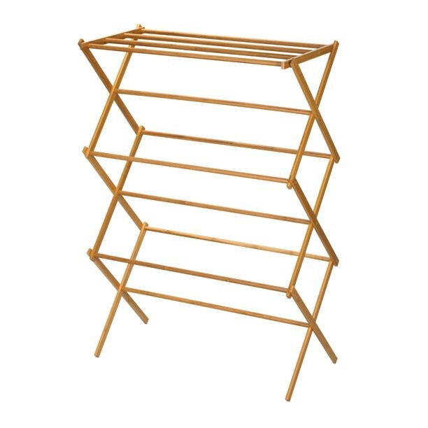 Heavy Duty Wooden Clothes Drying Rack - Bamboo gallery