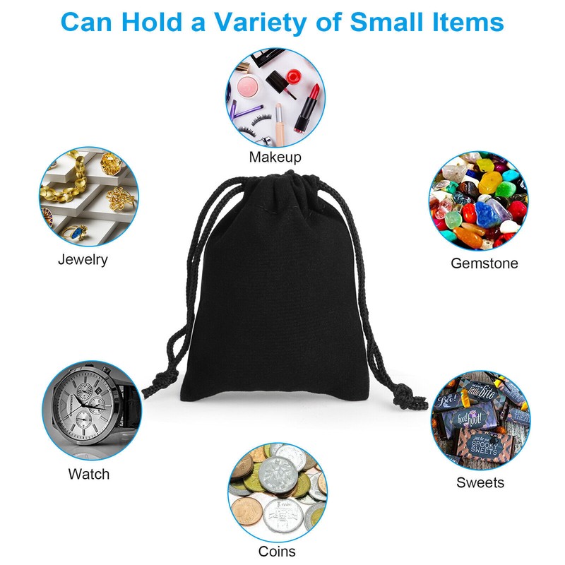 50/100Pcs Velvet Drawstring Velour Gift Pouches Ring Jewelry Bag Wedding Favors gallery