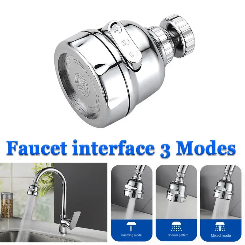 3-Speed 360° Rotatable Adjustment Faucet Extension Water Saving Kitchen Faucet gallery