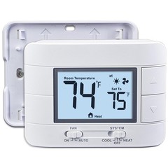 Non-Programmable Thermostats for House, up to 2 Heat/ 2 Cool, with Room Temperat