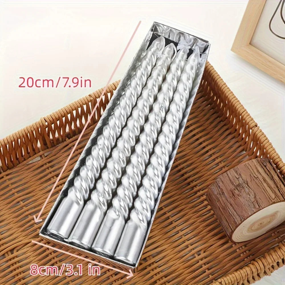 [4 pieces/box] Threaded Home Decoration Dip silver White Festive wedding birthda gallery