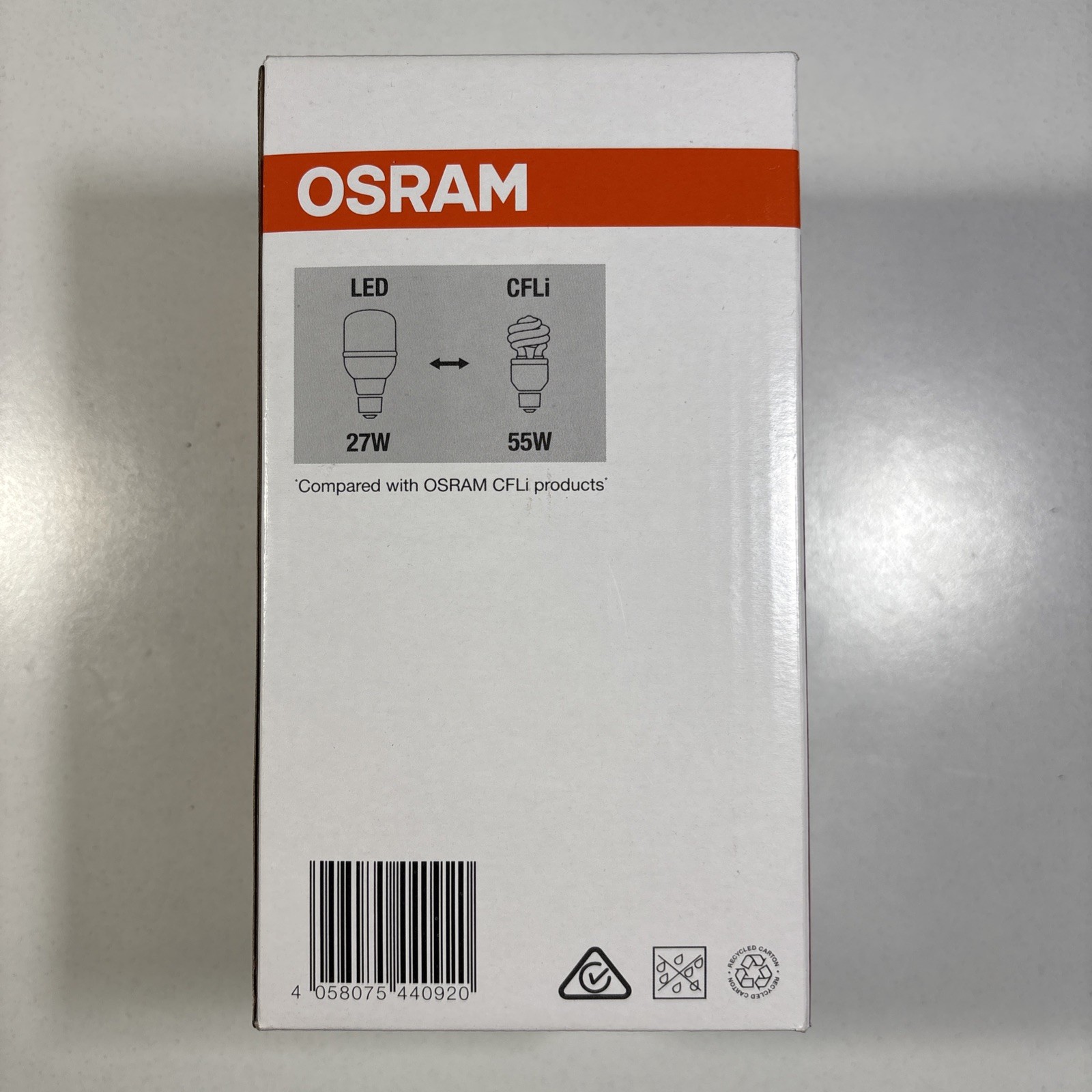 Osram High Watt 27W LED Light Globe Bulb Warm White 2700K BC 2700Lm - AC24178 gallery