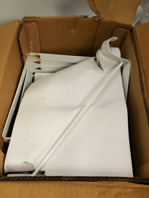 Everbilt Shelf Bracket/Rod Support Wall-Mountable Steel White Set of 2 gallery