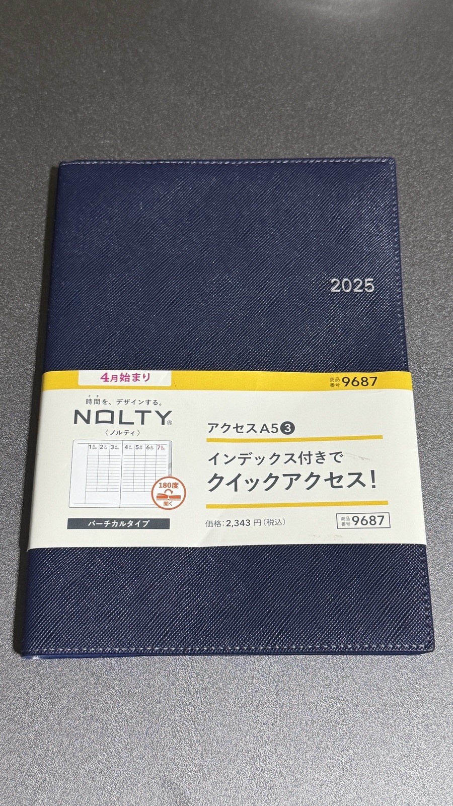 NOLTY Planner 2025 April Start A5 Weekly Memo Ecrit 2 Navy 9687 gallery