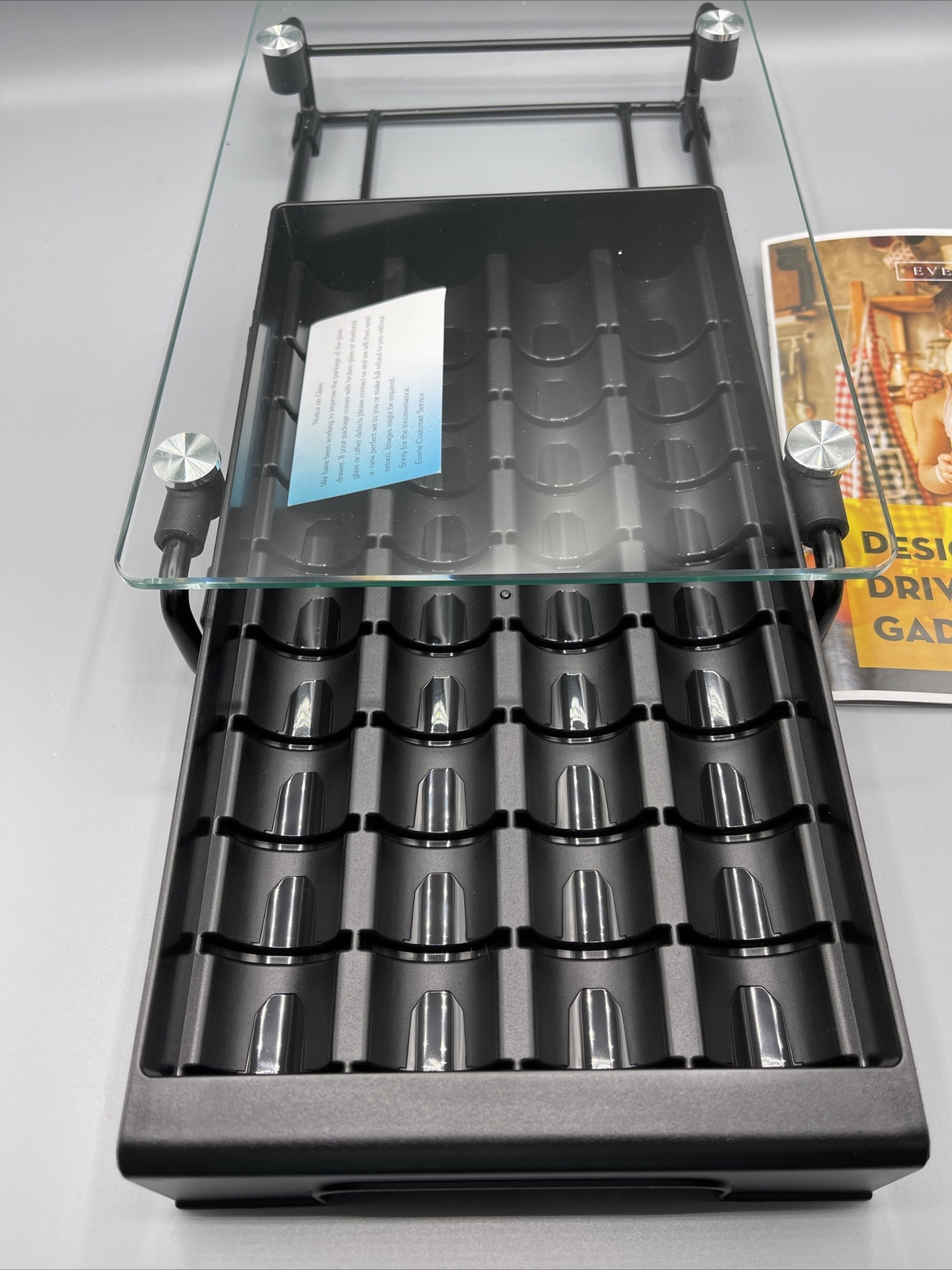 Everie Tempered Glass Drawer for Coffee Pods Holds 36 Pods gallery