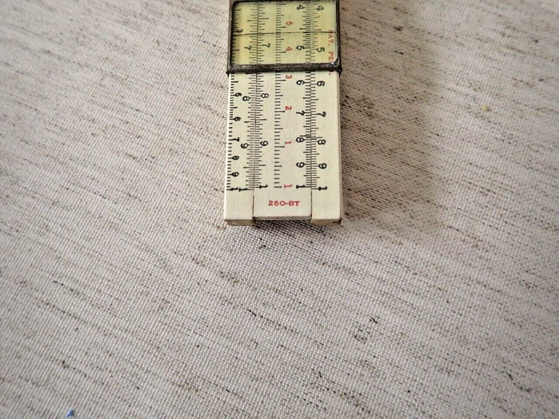 Vintage Engineering Instruments Inc. #250-BT Slde 10.5" Wood Ruler made in USA gallery