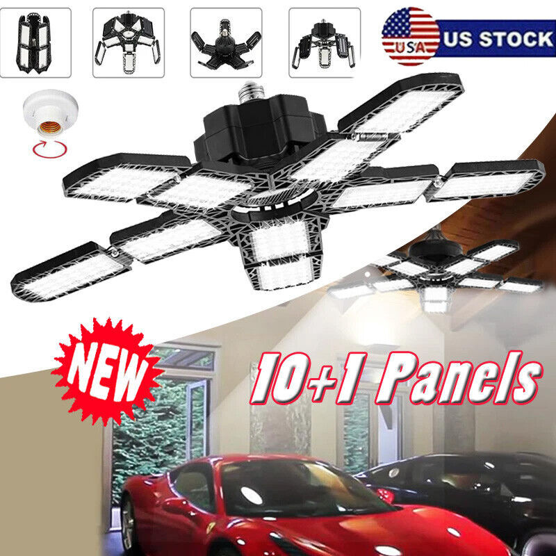 30000 Lumen Strong Triburst Multi-Directional Super Bright LED Garage Defo Light gallery