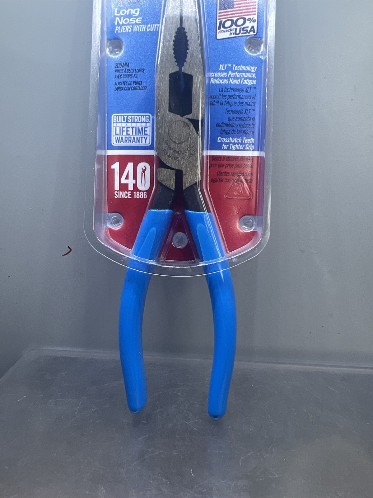 Channel Lock 8 Inch XLT Long Nose Pliers With Side Cutter #318 gallery