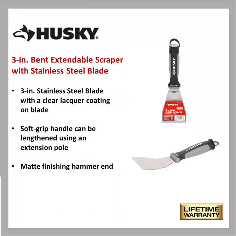3 In. Bent Extendable Scraper with Stainless Steel Blade gallery