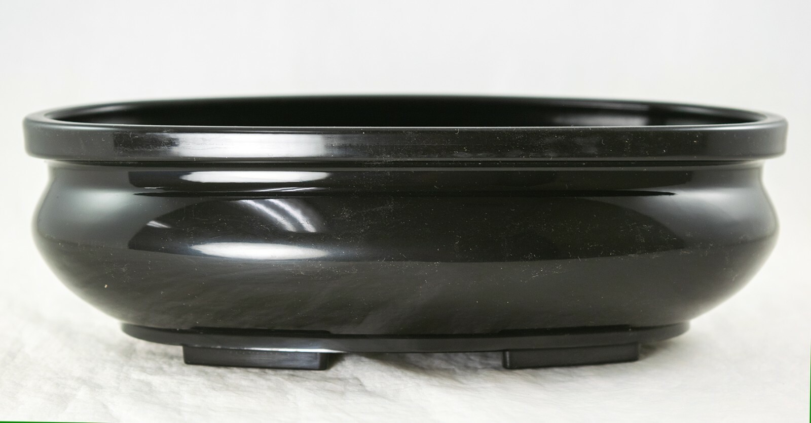 Oval Plastic Heavy Duty Bonsai, Succulent Pot 9"x 5"x 2.75" - Black w/ Mesh gallery