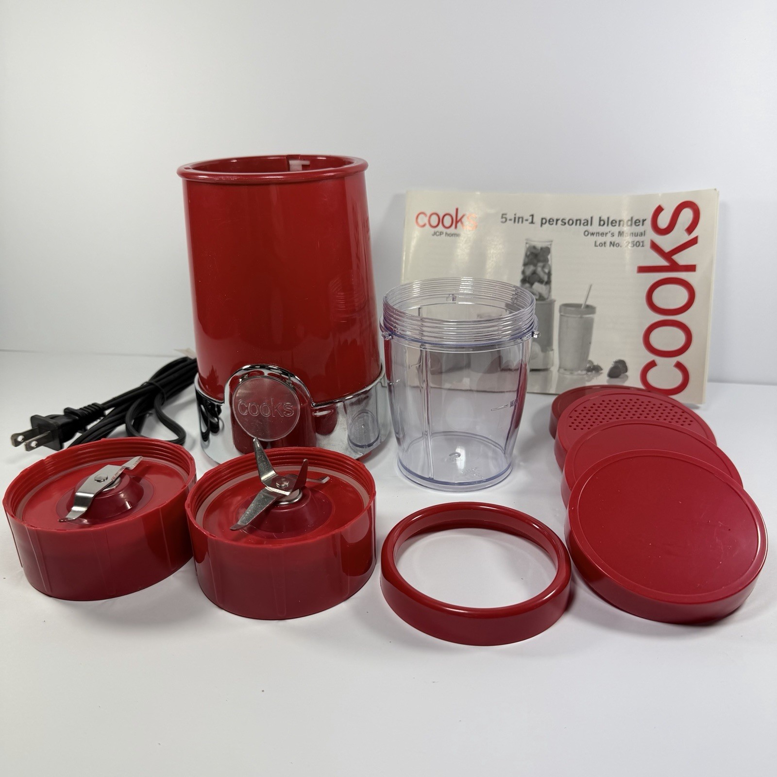 Cooks 5-in-1 Power Blender 9-Piece Personal Food Processor With Lids gallery