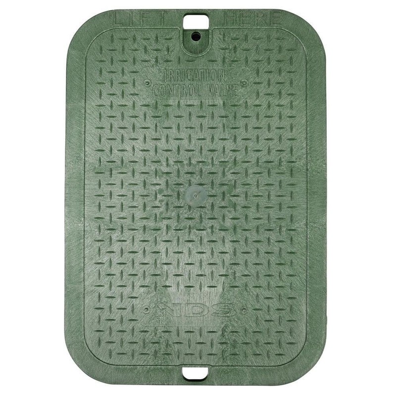 14 in. X 19 in. Rectangular Valve Box and Cover, Black Box, Green ICV Coverr gallery