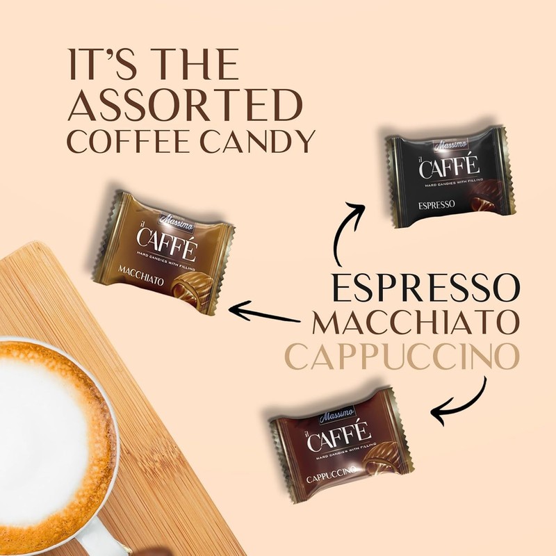 Maestro Massimo Assorted Coffee Candy - Individually Wrapped 7.05 oz Bag, 3mg Ca gallery