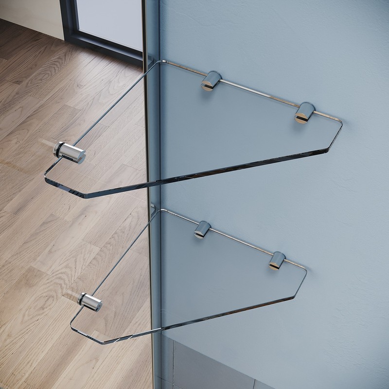 SUNNY SHOWER Shower Door Single Panel 8mm Clear Glass Fixed Shower Glass Door gallery