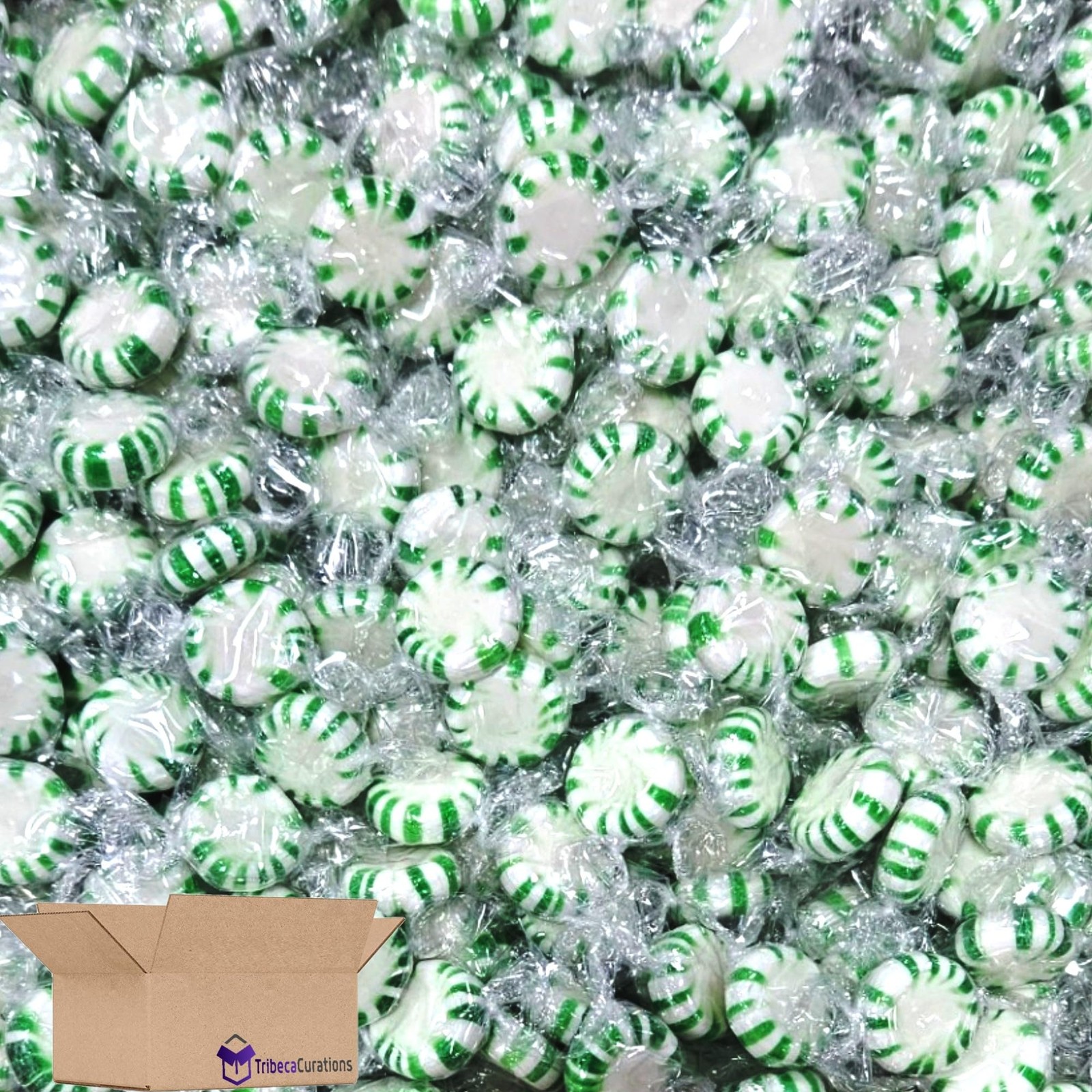 Green & White Individually Wrapped Spearmint Starlight Mints Bulk 6 Pounds gallery
