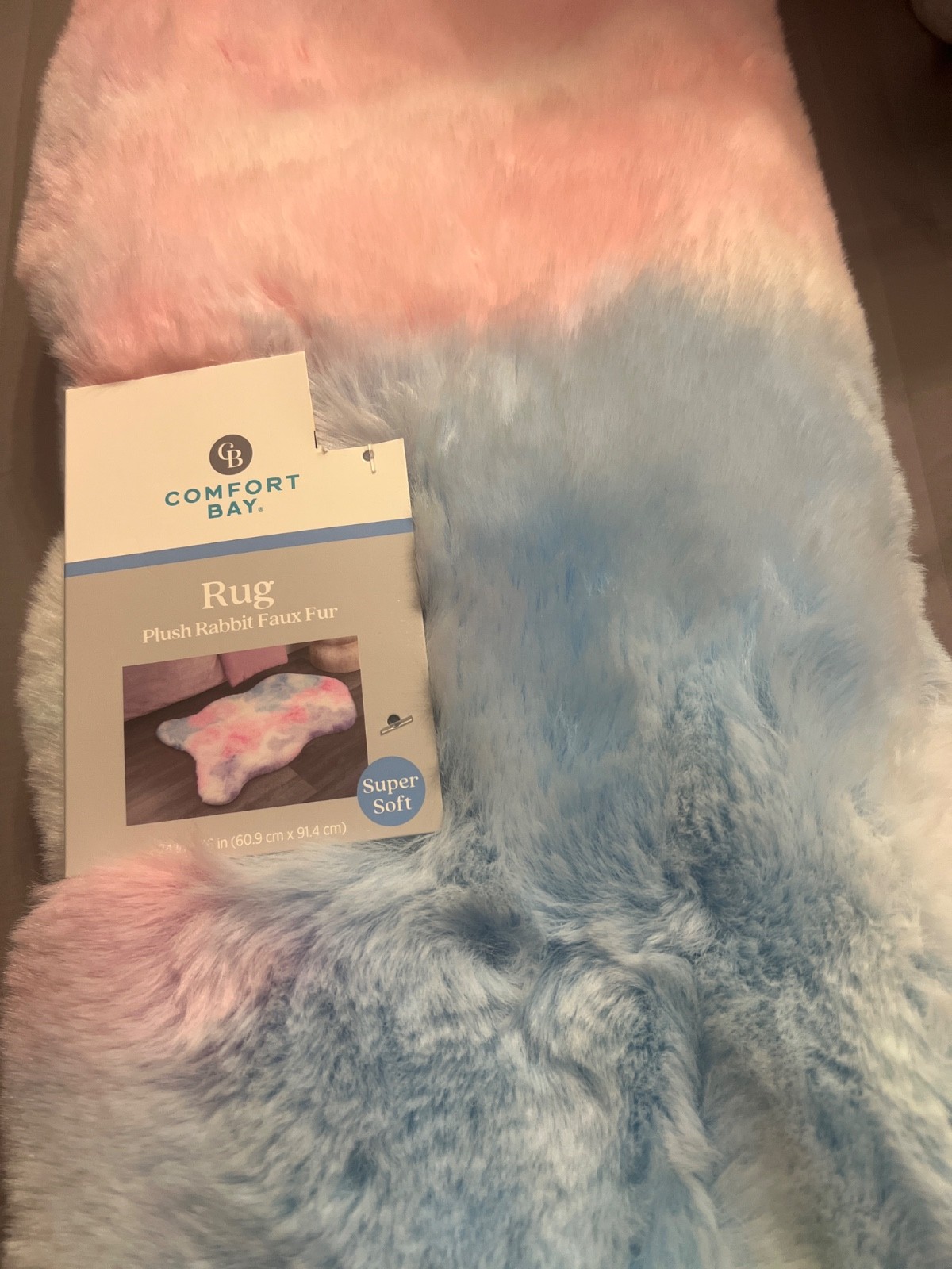 Plush Rabbit Faux Fur Rug Extremely Soft 24"*36" Comfort Bay gallery