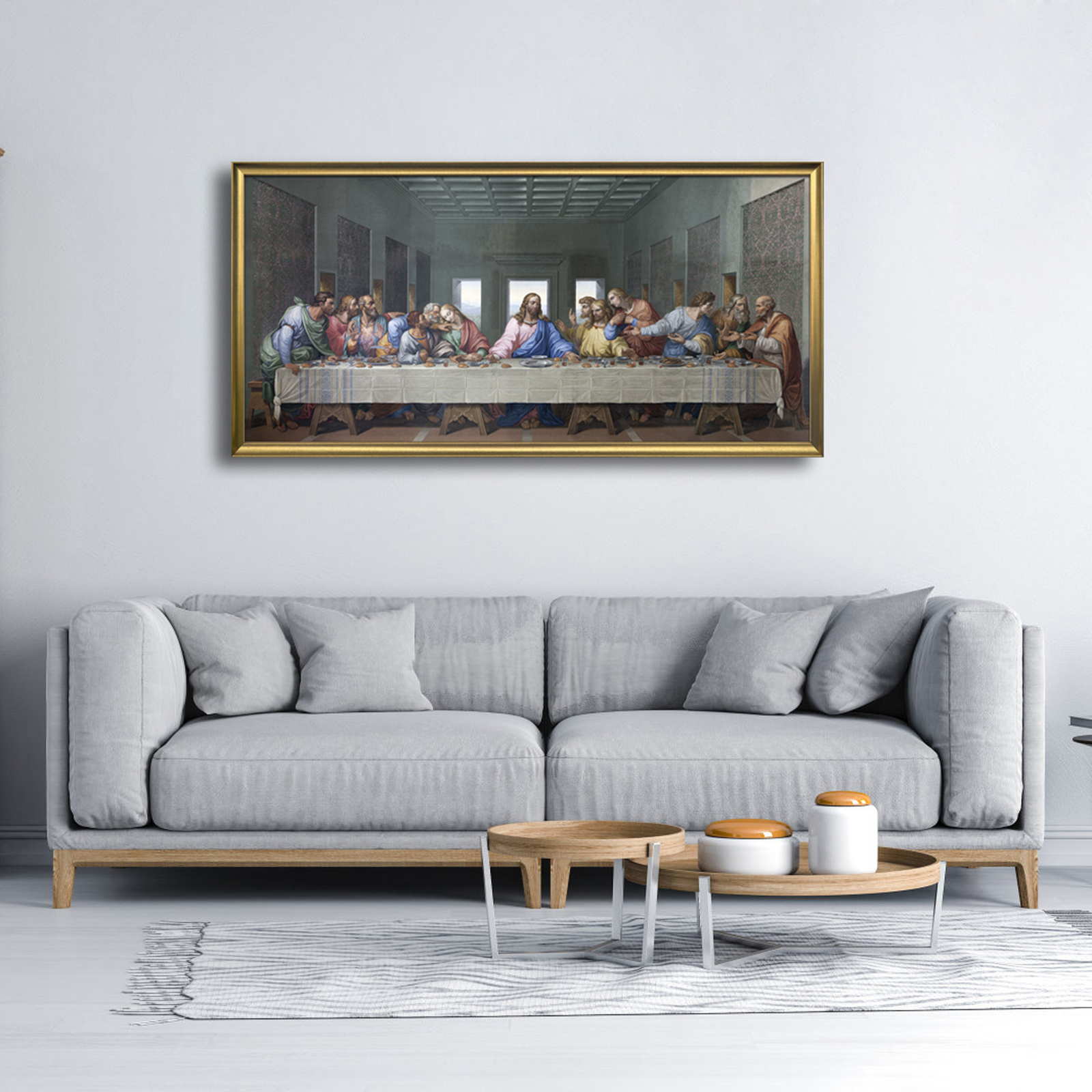 Framed Canvas Prints the Last Supper by Leonardo Da Vinci Classic Jesus Art gallery