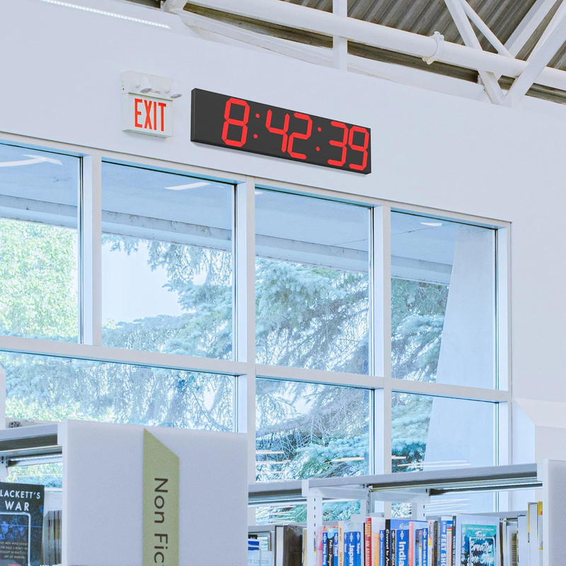 Digital Wall Clock, Oversize Led Digital Clock Large Display with Auto Dimmer, H gallery