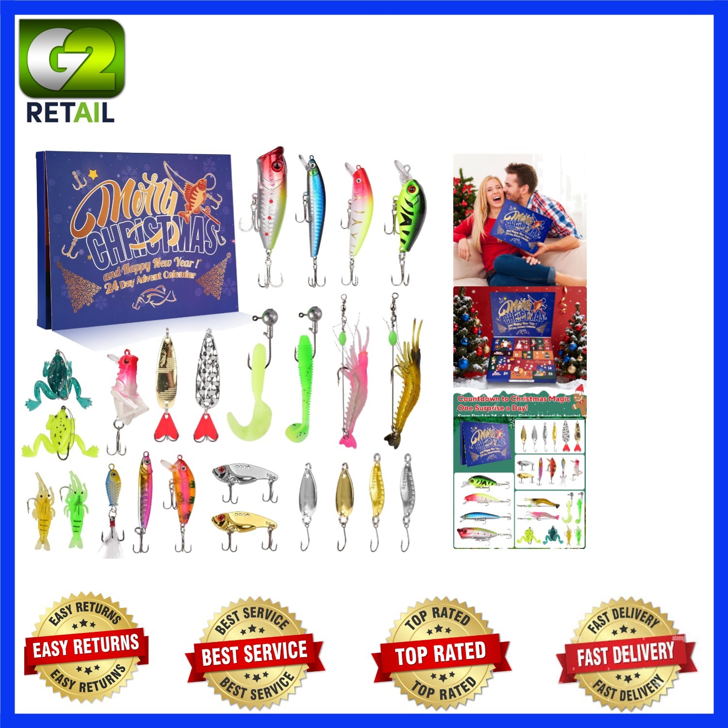 Countdown to Christmas with 24 Colorful Fishing Lures - Perfect Gift 2025! gallery
