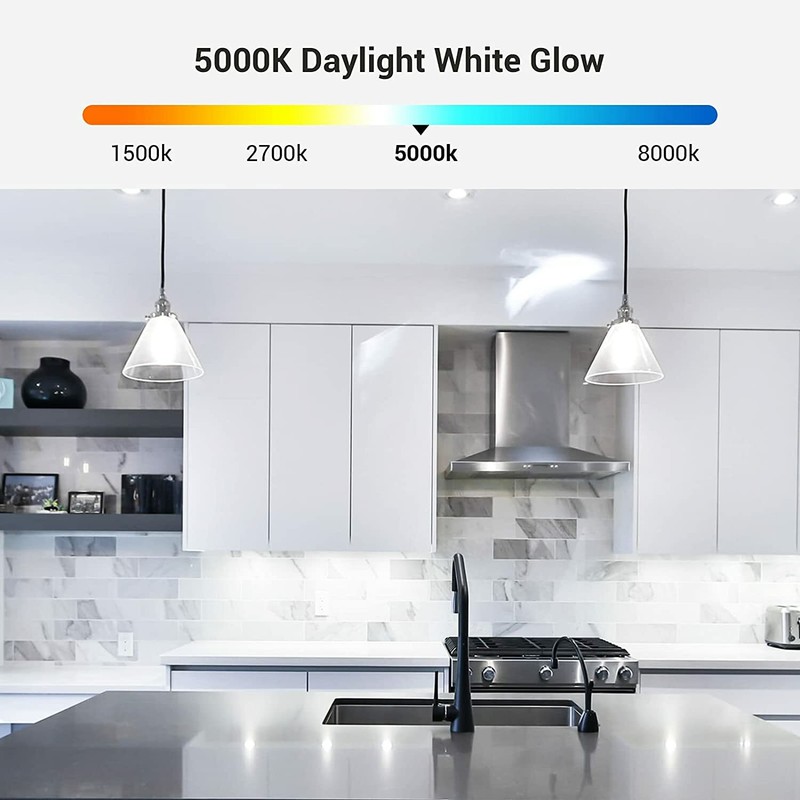 DEWENWILS 2 Prong Light Bulbs Dimmable GU24 LED Light Bulb 5000K Daylight 4Pack gallery