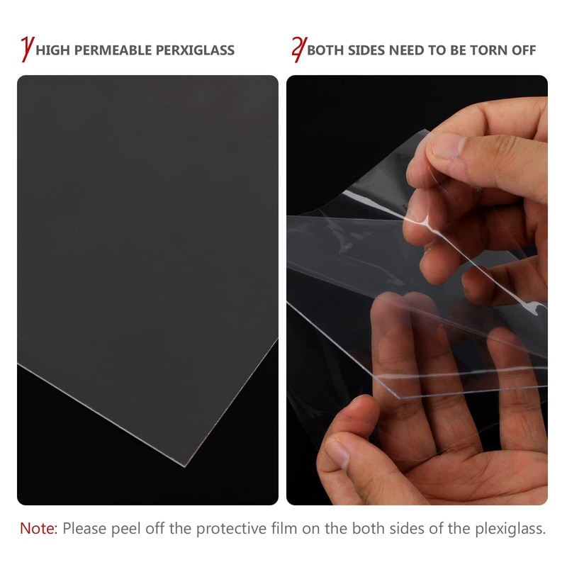 PECULA 2-Pack 5x7 Picture Frames Black Plastic with Clear Plexiglass gallery