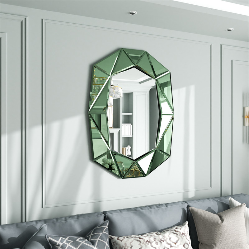Large Decorative Wall Mirrors Mirrored Wall Clock Living Room Bedroom Entryway gallery