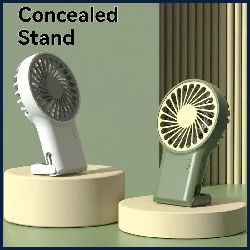 New Foldable Handheld Desktop USB Rechargeable Mini Fan Cartoon Design with Hook gallery