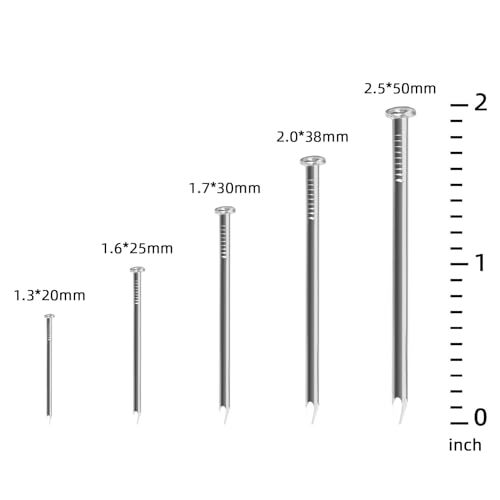 400 PCS Round Head Nails, 3/4 Inches Hardware Nail, Nails for 3/4 in Silver gallery