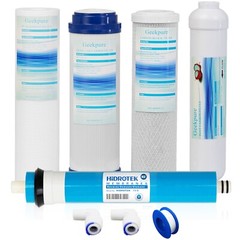 Geekpure 5-Stage Reverse Osmosis Replacement Water Filter Set w/ 75 GPD Membrane