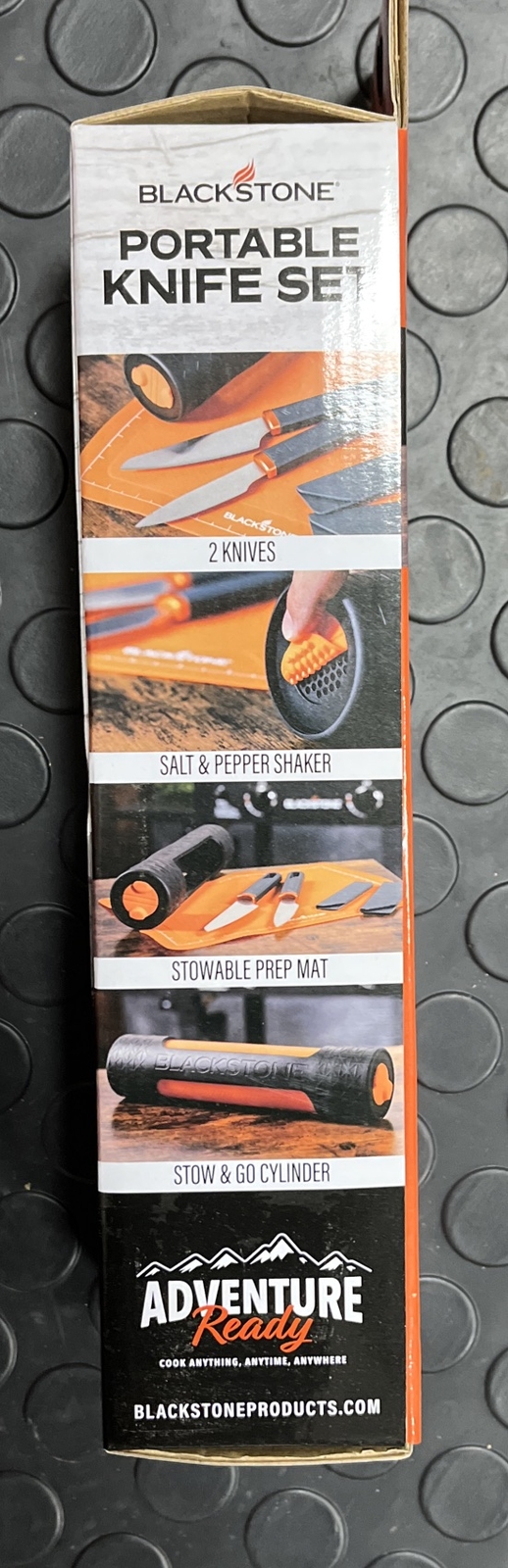 Blackstone Portable Knife Set With Prep Mat Salt Pepper Case New gallery
