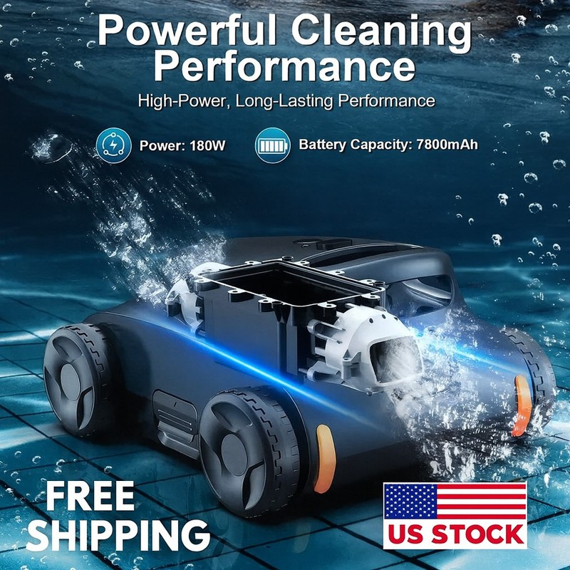 Seauto SAT10 Cordless Robotic Pool Cleaner 180min Runtime Brushless Motors NEW gallery