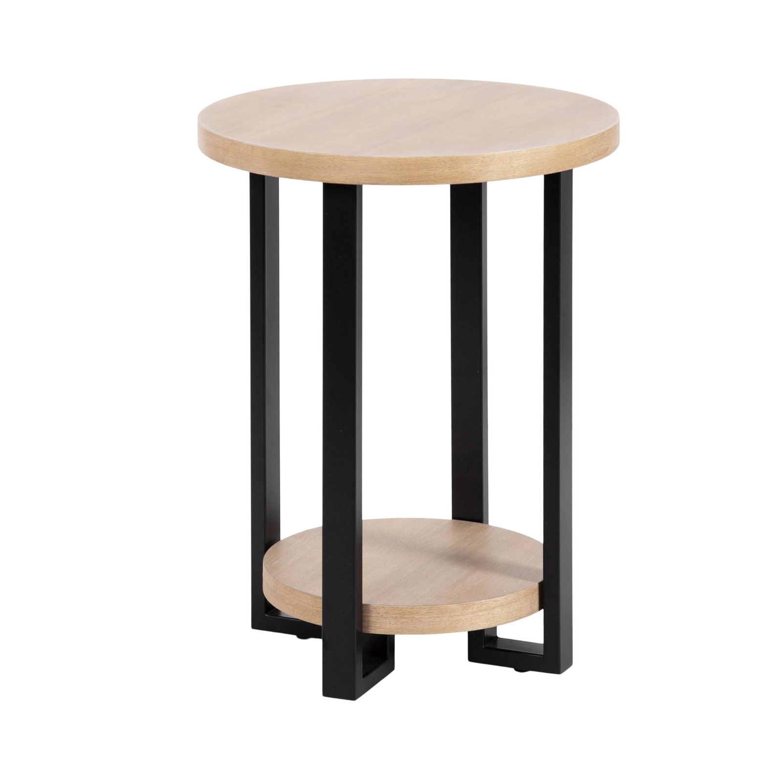 Kate and Laurel Hendricks Modern Geometric Round Wood Side Table, 19 x 19 x 2... gallery