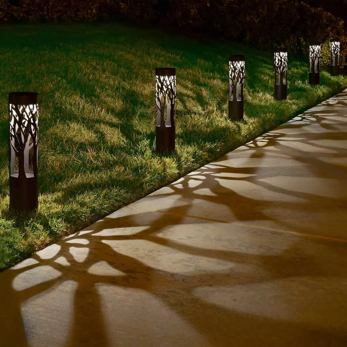 Tommy Bahama, 6 Pk - Solar LED Path Garden Patio Landscape Bollard Lights gallery
