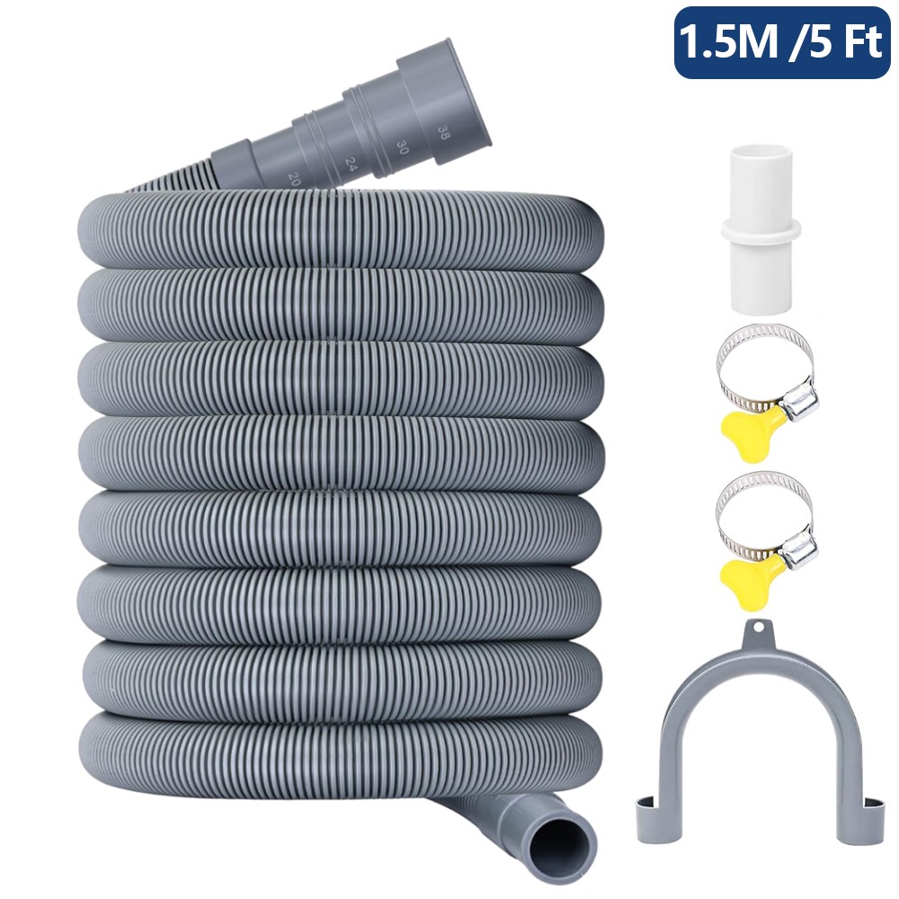 5-16ft Universal Washing Machine Drain Hose Extension Kit Corrugated Discharge gallery