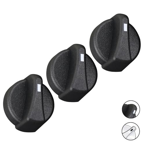 Peterbilt AC Heater Blower Fan Control Knobs (3 Pcs) | Compatible with Black gallery