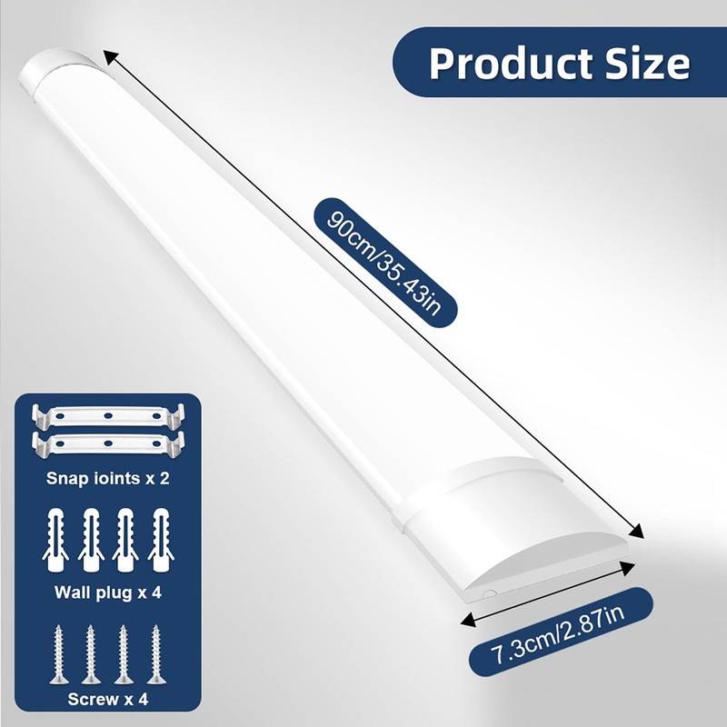 LED Ceiling Tube Light Bar Linear Batten Lamp Lighting Home Shop Fixtures bright gallery