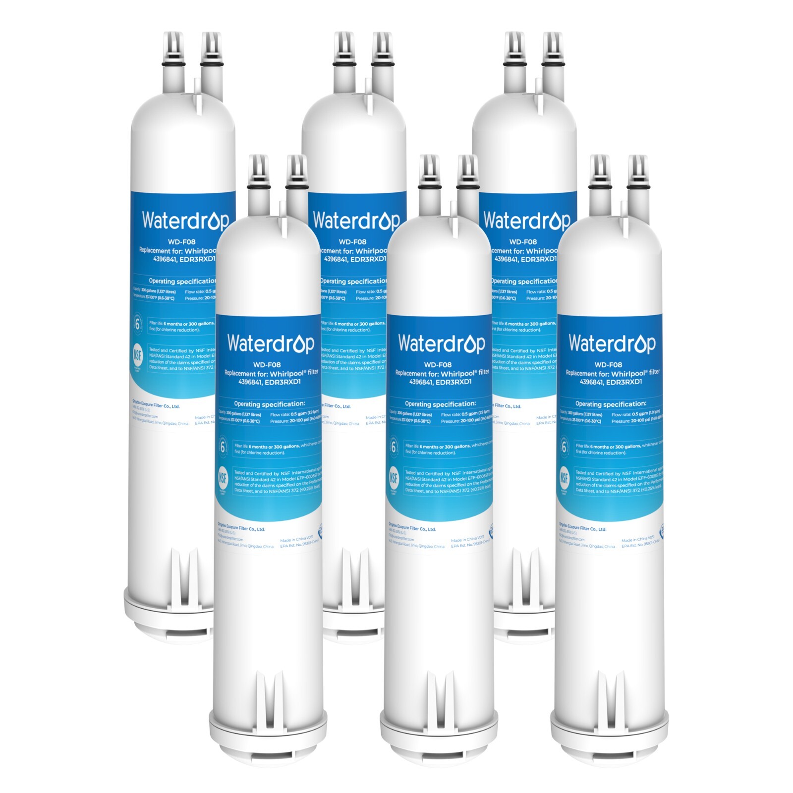 Waterdrop Refrigerator Filter, Replacement for Kenmore® 46-9083, 46-9030, 6 Pack gallery