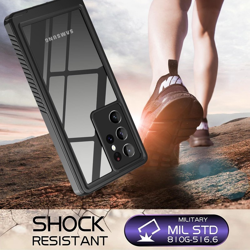 Shockproof Waterproof Case For Galaxy S21, S21+, S21 Ultra Plus Screen Protector gallery