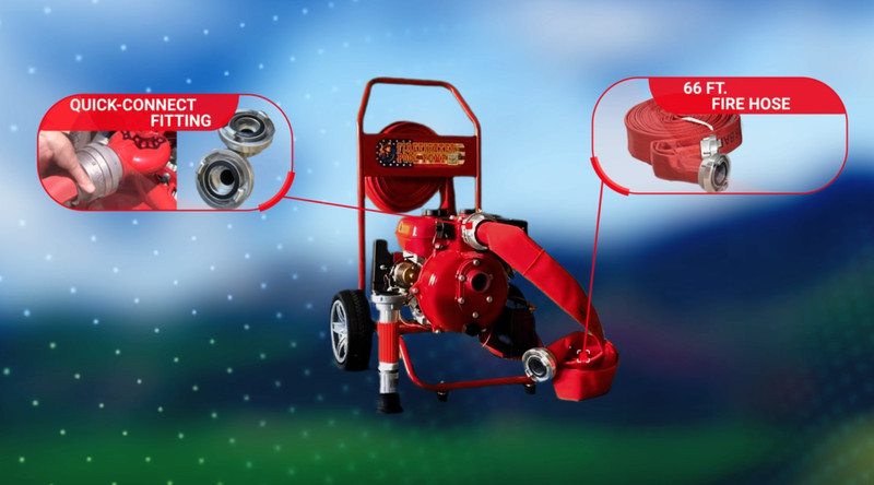 Firefighter Pool Pump 7.5 HP Complete Kit Home Fire Pump for Wildfire gallery