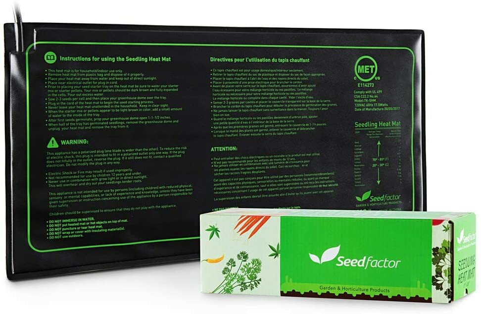 MET Seedfactor Seedling Heat Mat Hydroponic Heating Pad Home Garden Seed Starter gallery