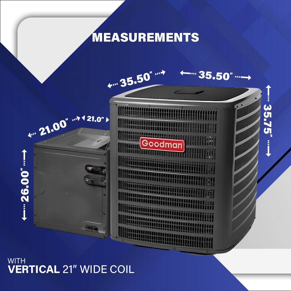 Goodman 4 Ton R32 Central Air Conditioner Unit & Evaporator Coil AC Split System gallery