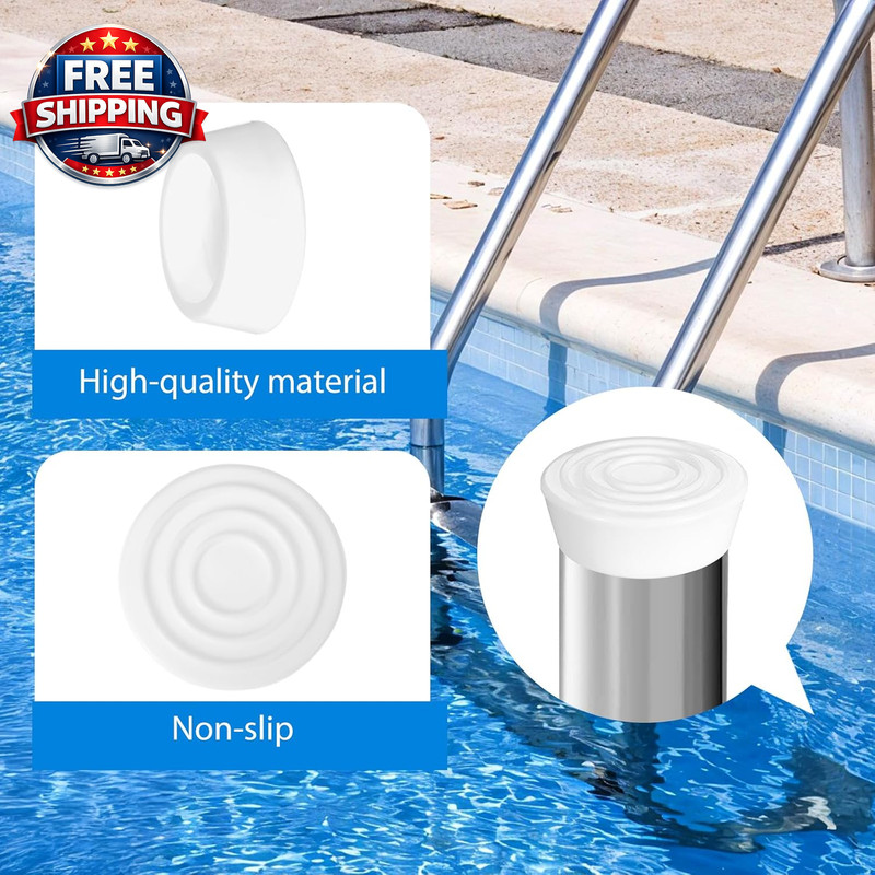 Pool Ladder Bumpers for Inground Pools - 2 Pack Rubber Steps outside Plug Caps F gallery