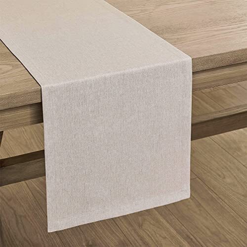 Basic Linen Style Table Runner, 14 x 48 Inch 14x48 Inch Light Natural Chambray gallery